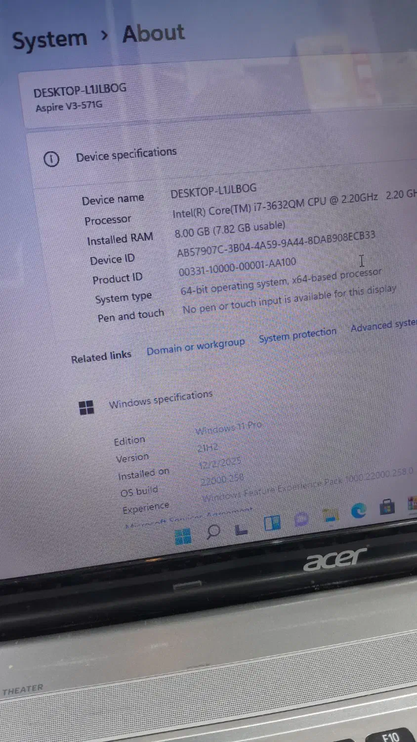 لپ تاپ ایسر acer|رایانه همراه|قزوین, |دیوار