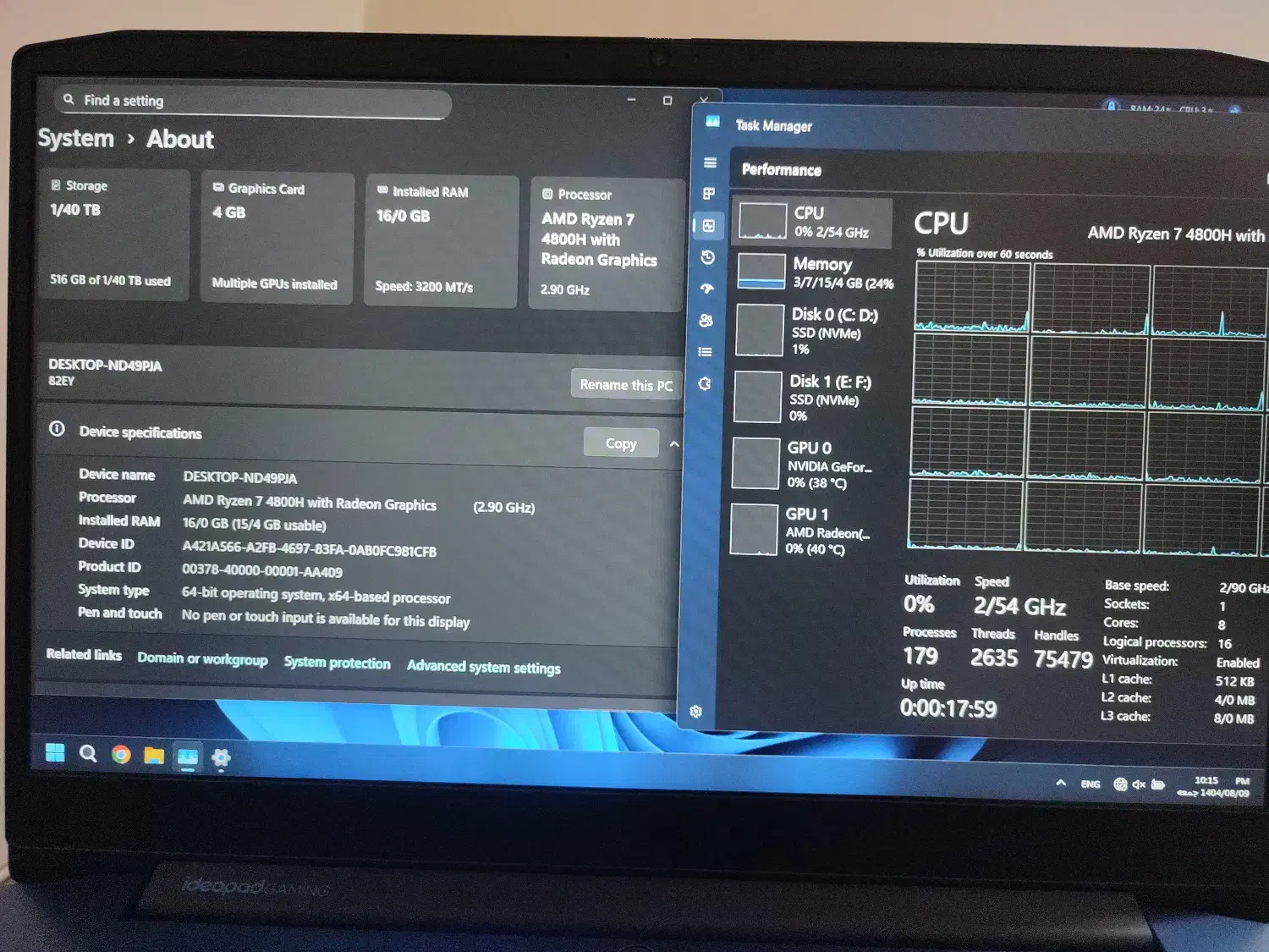 لپ‌تاپ ideapad Gaming 3|رایانه همراه|خمینی‌شهر, |دیوار