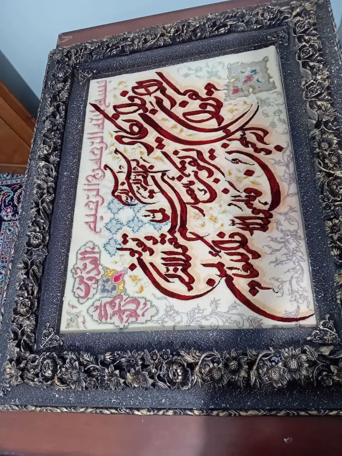 تابلو فرش دستبافت در حد نو|تابلو فرش|قزوین, |دیوار