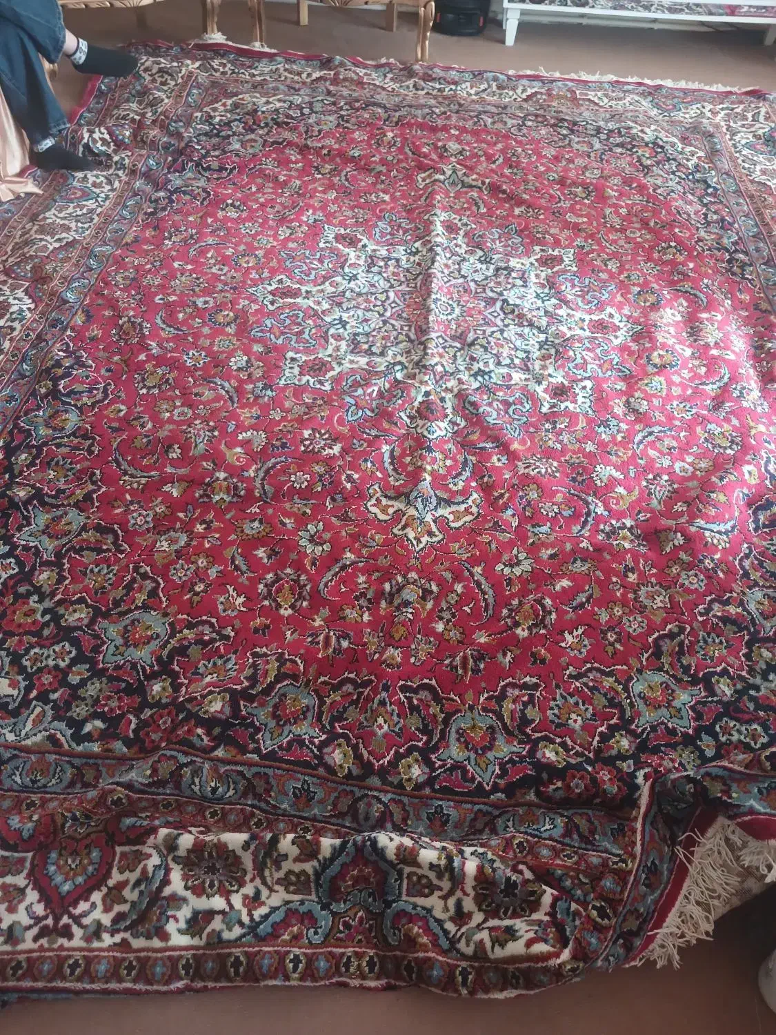 فرش ۱۲متری در حد نو|فرش|سراب, |دیوار