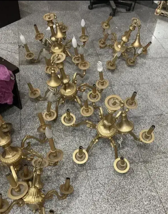 فروشنده*خریدار*لوستر برنزی آینه شمعدانی شکسته سالم|لوستر و چراغ آویز|کرج, شهرک بنفشه|دیوار