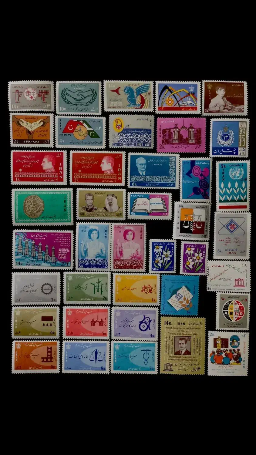 تمبر پهلوی|کلکسیون سکه، تمبر، اسکناس|گرمسار, |دیوار