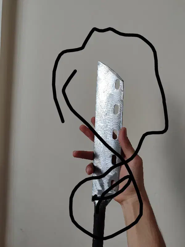 چاقو بزرگ|کلکسیون اشیاء عتیقه|کرمان, |دیوار