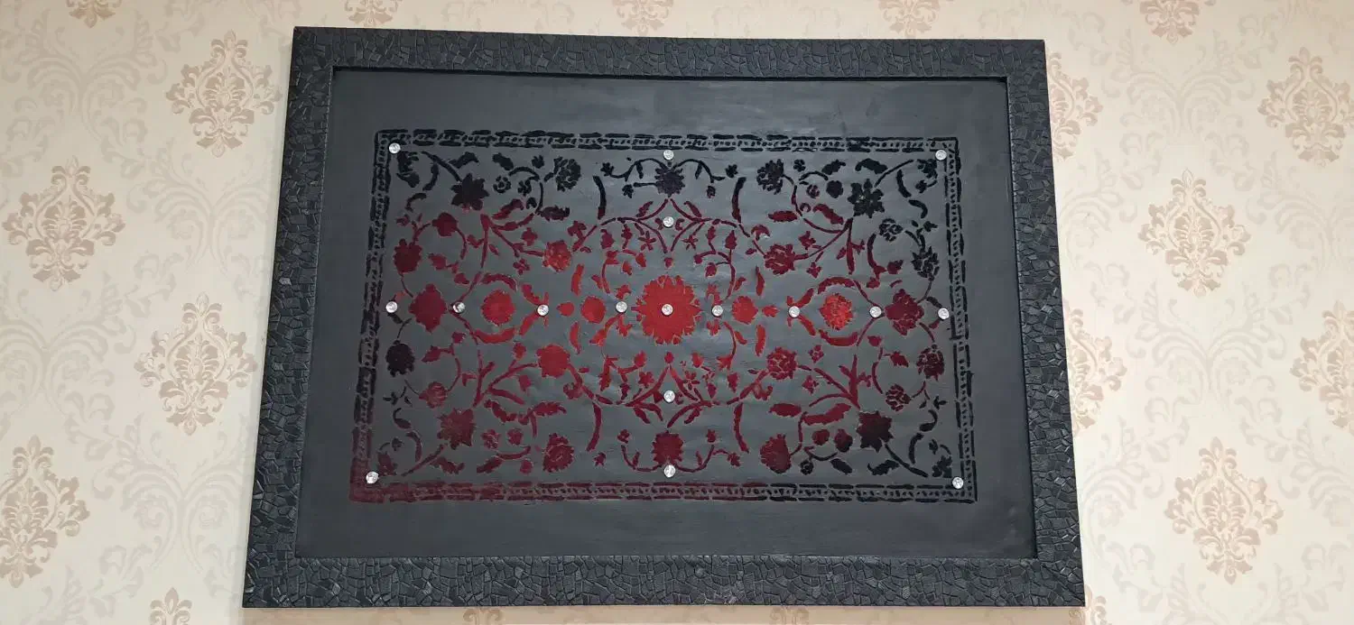 تابلو فرش تکسچر با نگین|تابلو فرش|اهواز, گلستان|دیوار