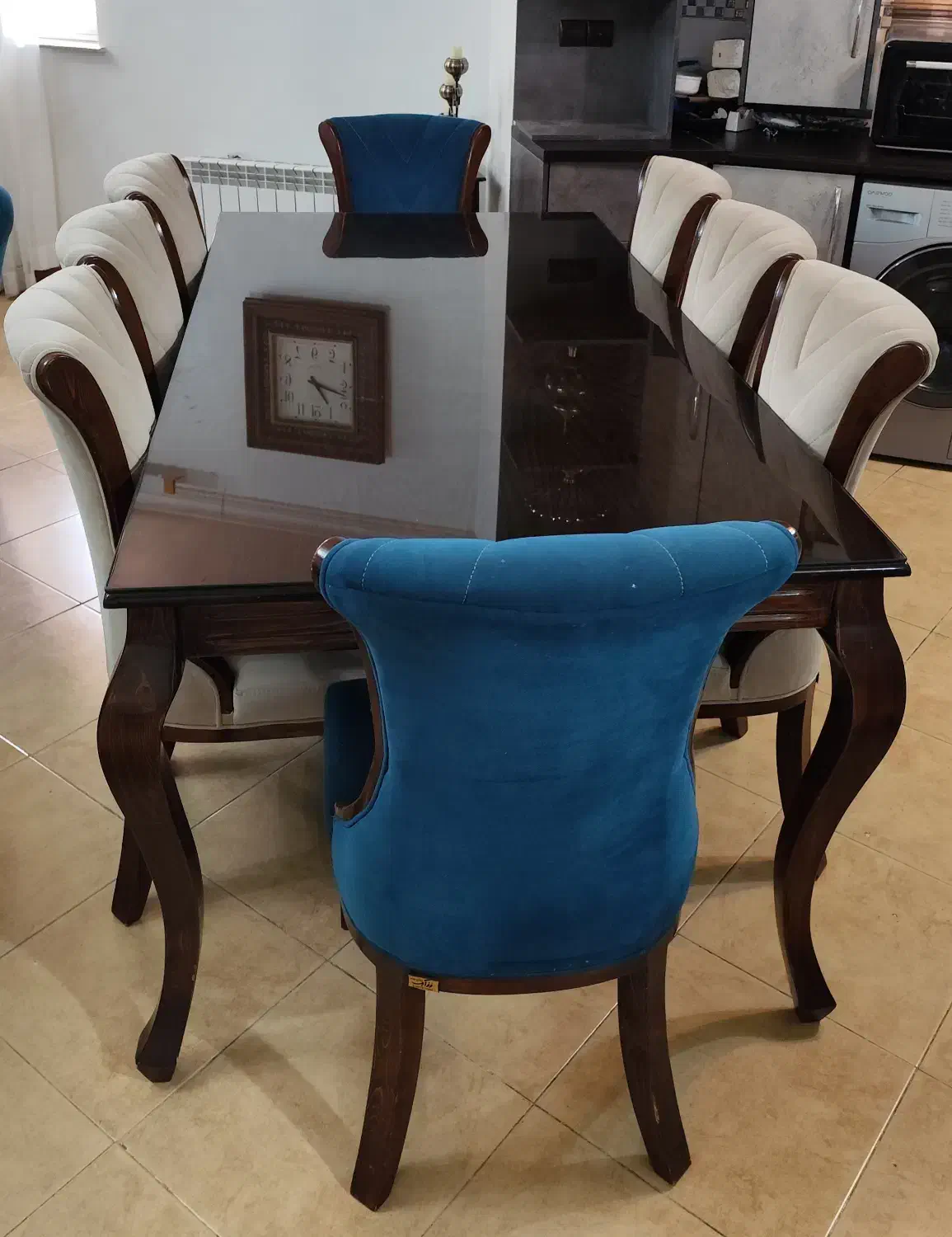 میز نهار خوری هشت نفره|میز و صندلی غذاخوری|رشت, آزادگان|دیوار