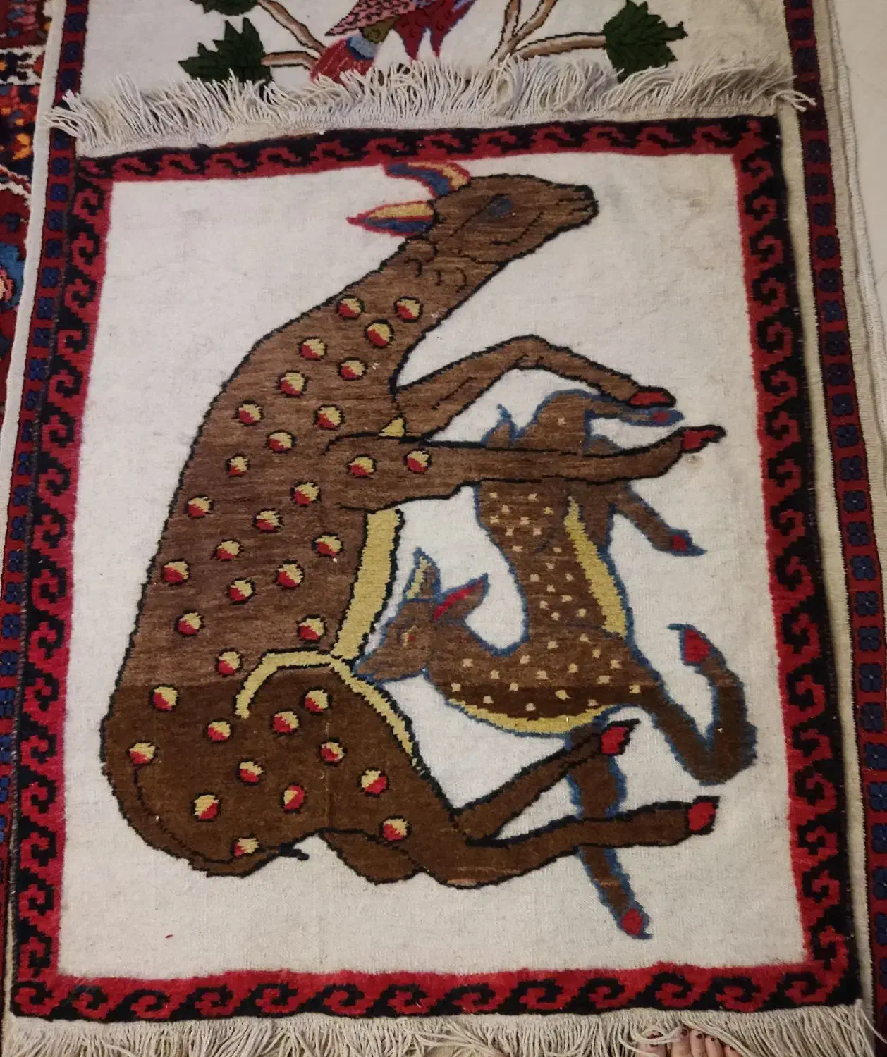 قالی و تابلو فرش دست بافت قدیمی|فرش|رودهن, |دیوار