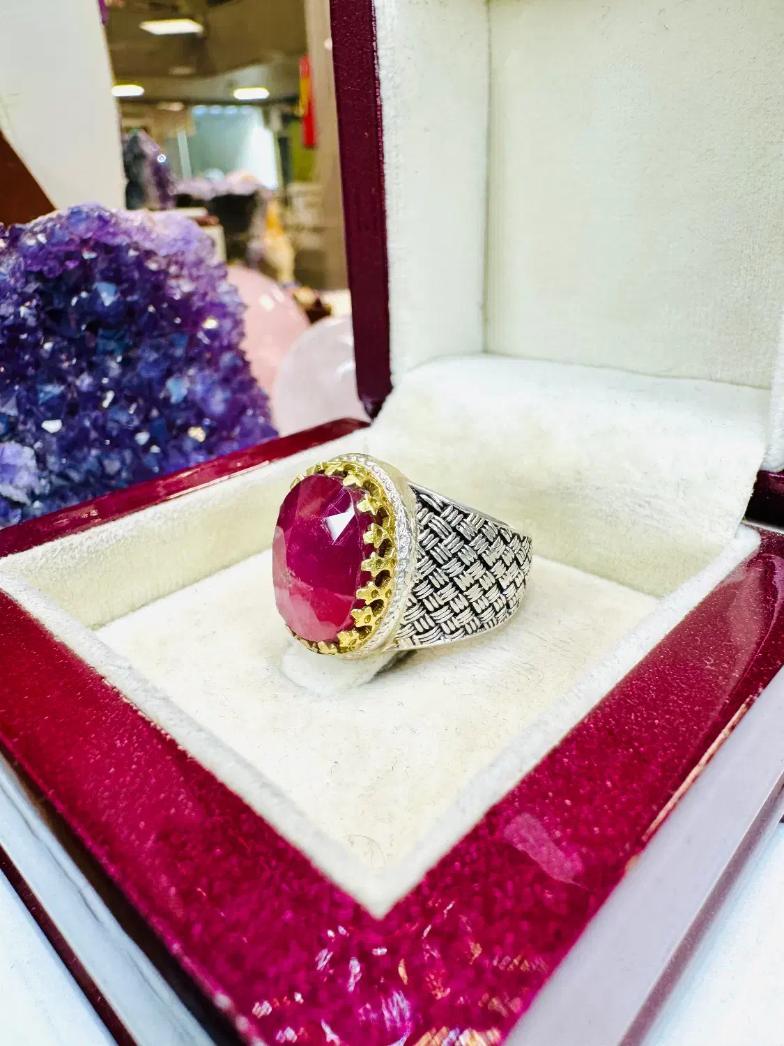 انگشتر فوق لوکس سنگ یاقوت سرخ اصیل معدنی موزامبیک|بدلیجات|تبریز, |دیوار