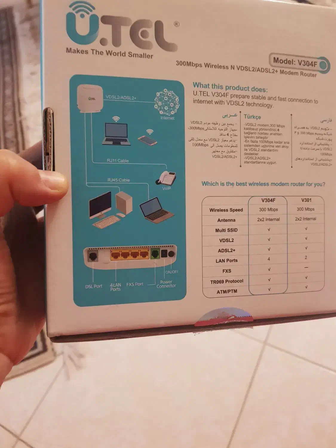 مودم یوتل|مودم و تجهیزات شبکه|تهران, سعادت‌آباد|دیوار