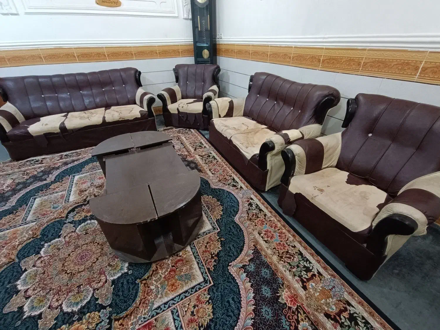 فروش مبل کارکرد 7نفره|مبلمان خانگی و میز عسلی|بهبهان, |دیوار