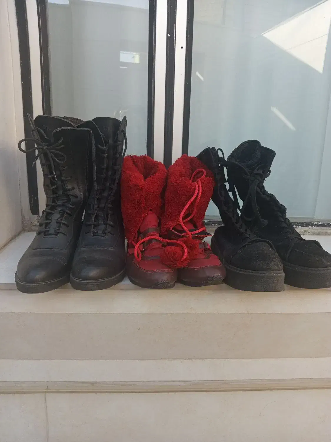 ۳ جفت پوتین زنانه در حد نو|کیف، کفش، کمربند|اسدآباد, |دیوار