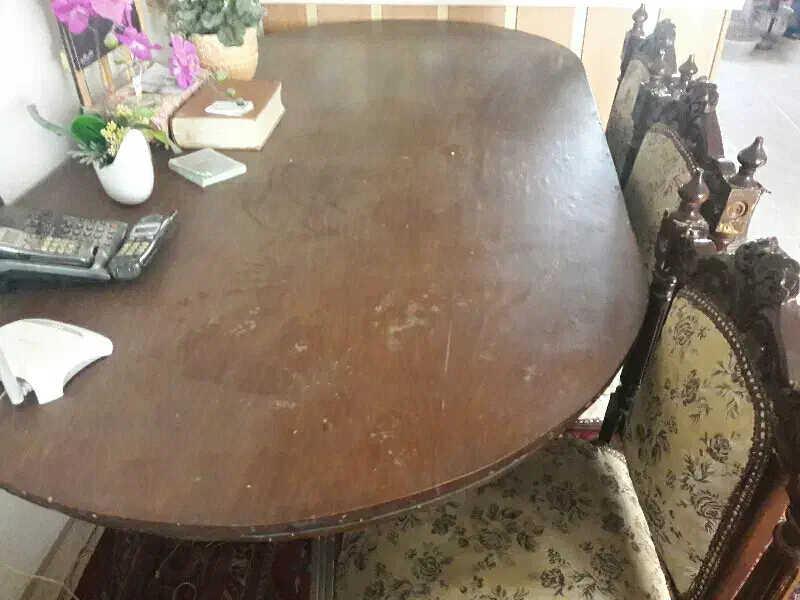 میز نهار خوری چوب  ۸ نفره|میز و صندلی غذاخوری|تربت‌حیدریه, مظفریه|دیوار