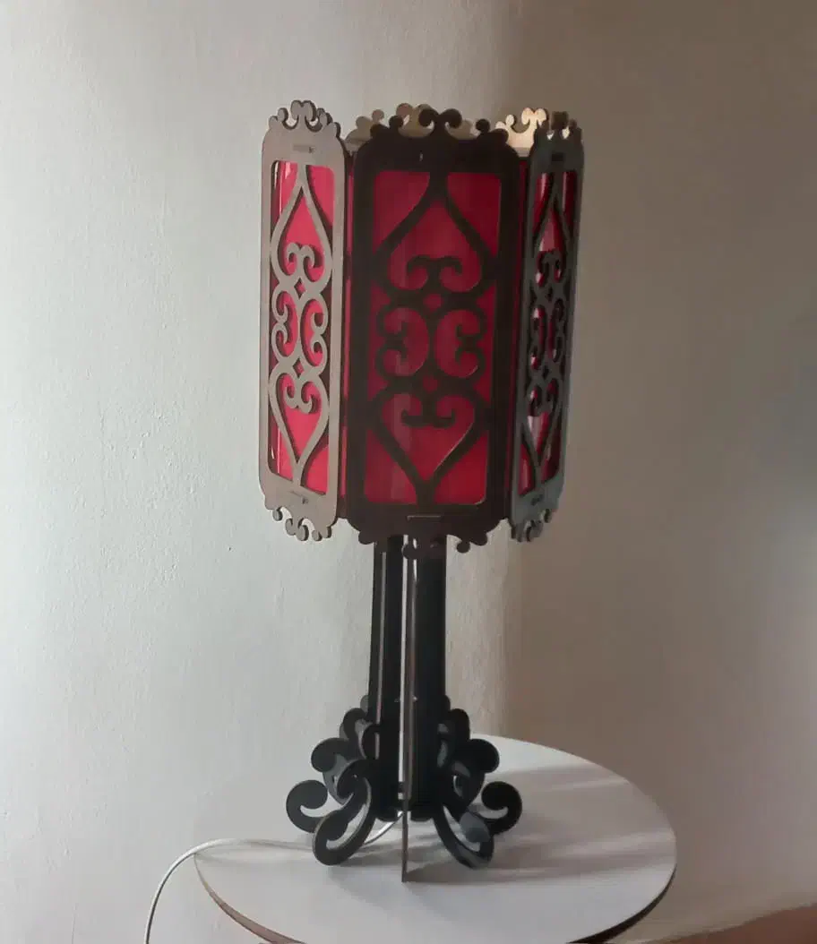 اباژور چوبی و صندلی مدل پف|چراغ خواب و آباژور|بندر انزلی, شیلات|دیوار