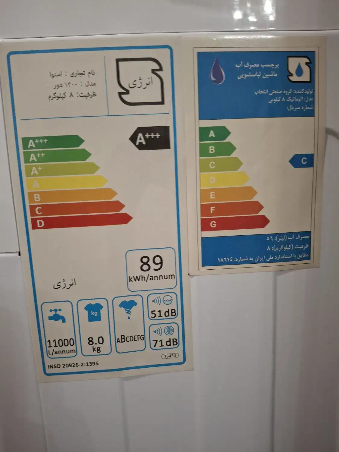 لباسشویی اسنوا 8کیلویی صفر|ماشین لباسشویی و خشک‌کن لباس|اردبیل, |دیوار