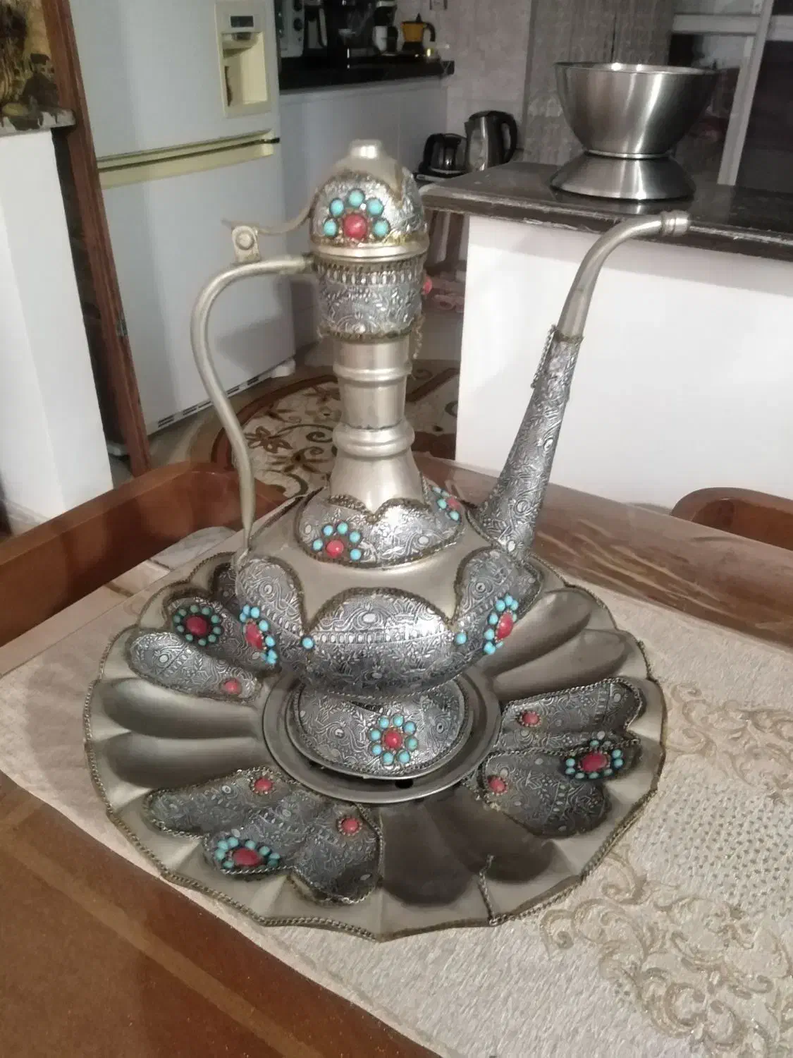 آفتابه لگن دکوری طرح قدیمی|کلکسیون اشیاء عتیقه|گرگان, |دیوار