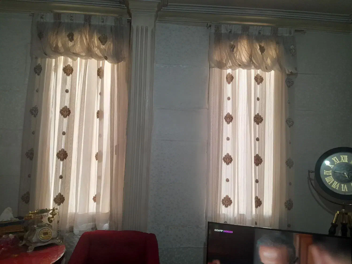 پرده حریر طرح دار|پرده، رانر، رومیزی|تهران, مجیدیه|دیوار