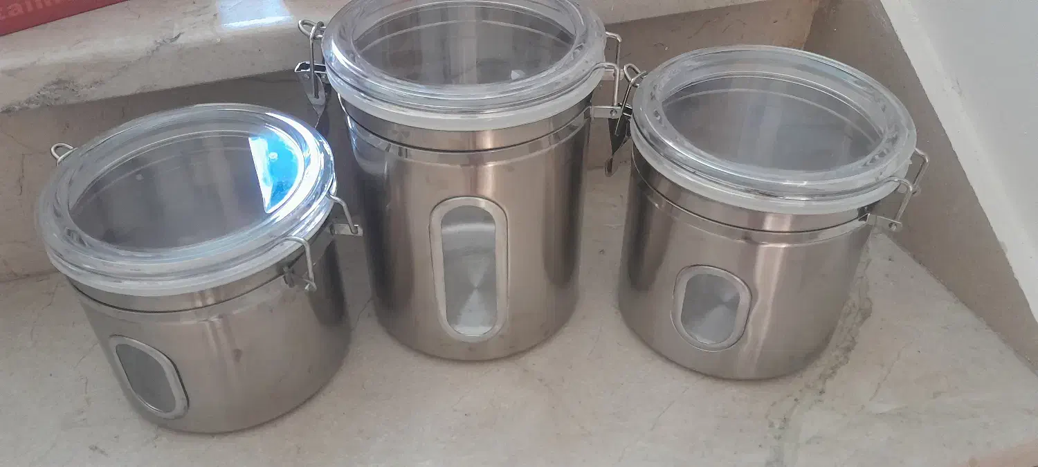 جا حبوبات استیل|ظروف نگهدارنده، پلاستیکی، یک‌بارمصرف|چالوس, |دیوار