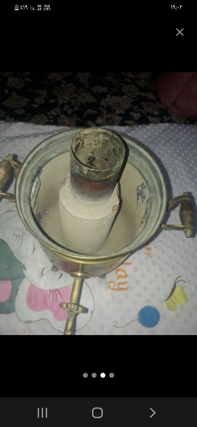 سماور ذغالی قدیمی|کلکسیون اشیاء عتیقه|شیروان (خراسان), |دیوار