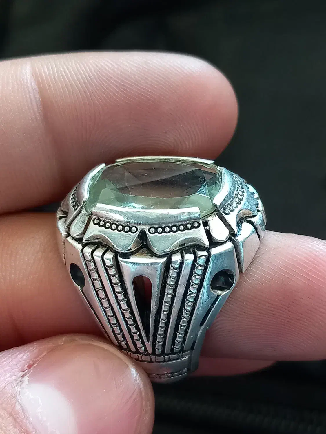 انگشتر نقره دست ساز|جواهرات|کبودرآهنگ, |دیوار