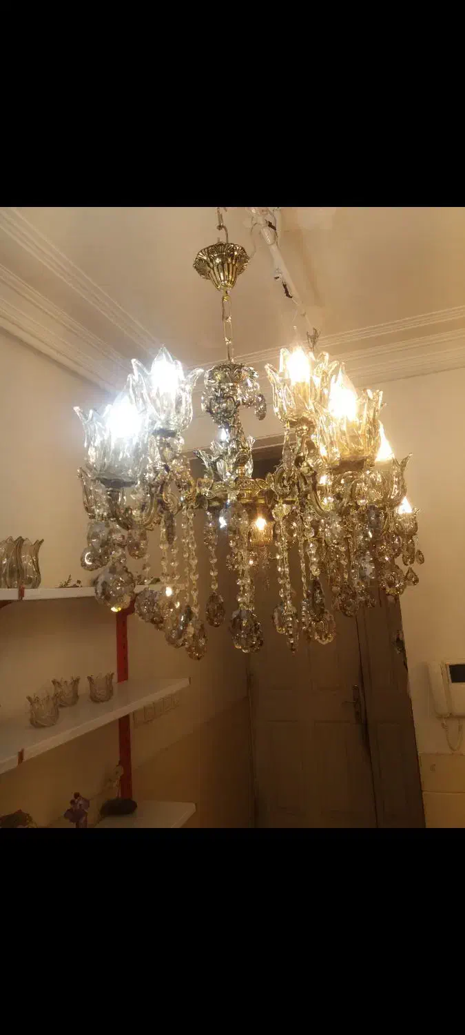 لوستر برنز 10 شعله فقط شعلهای 750 تعداد محدود|لوستر و چراغ آویز|اراک, |دیوار