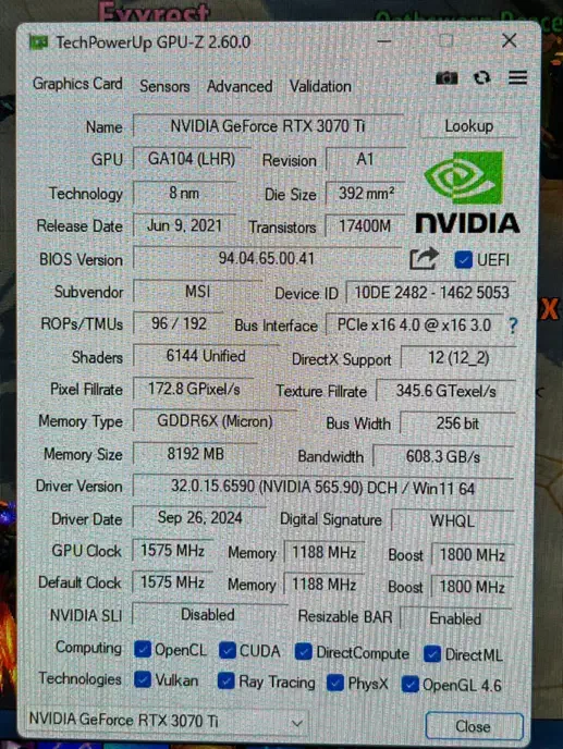 گرافیک 3070ti MSI|قطعات و لوازم جانبی رایانه|کرمانشاه, |دیوار