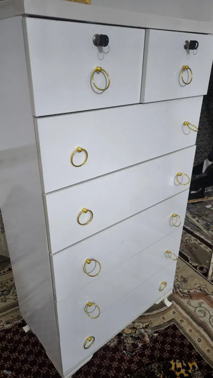 دراور ۵ کشویی و دو کشوی کلید دار در حد نو|جاکفشی، کمد، دراور|میانه, |دیوار