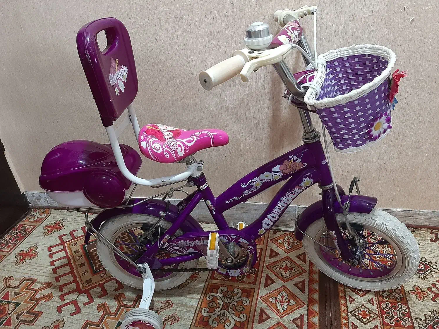 دوچرخه ۱۲ بنفش در حد نو|دوچرخه، اسکیت، اسکوتر|رشت, کوی مهر|دیوار