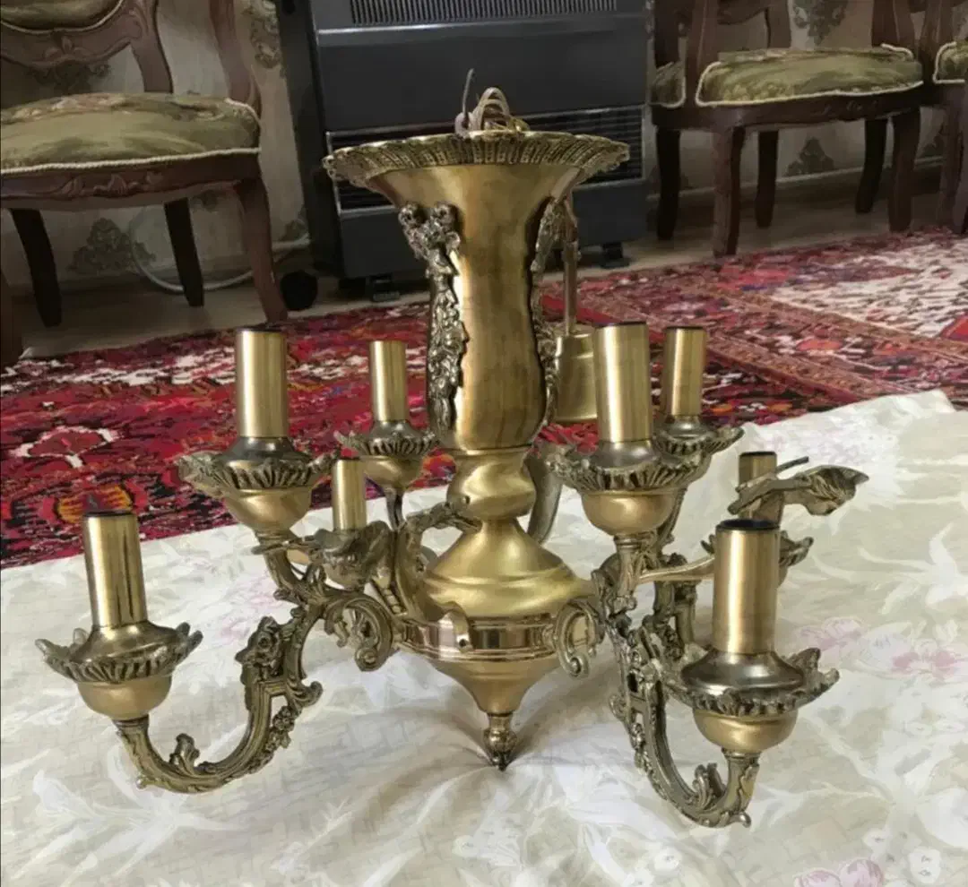 لوستر برنز|لوستر و چراغ آویز|تبریز, |دیوار