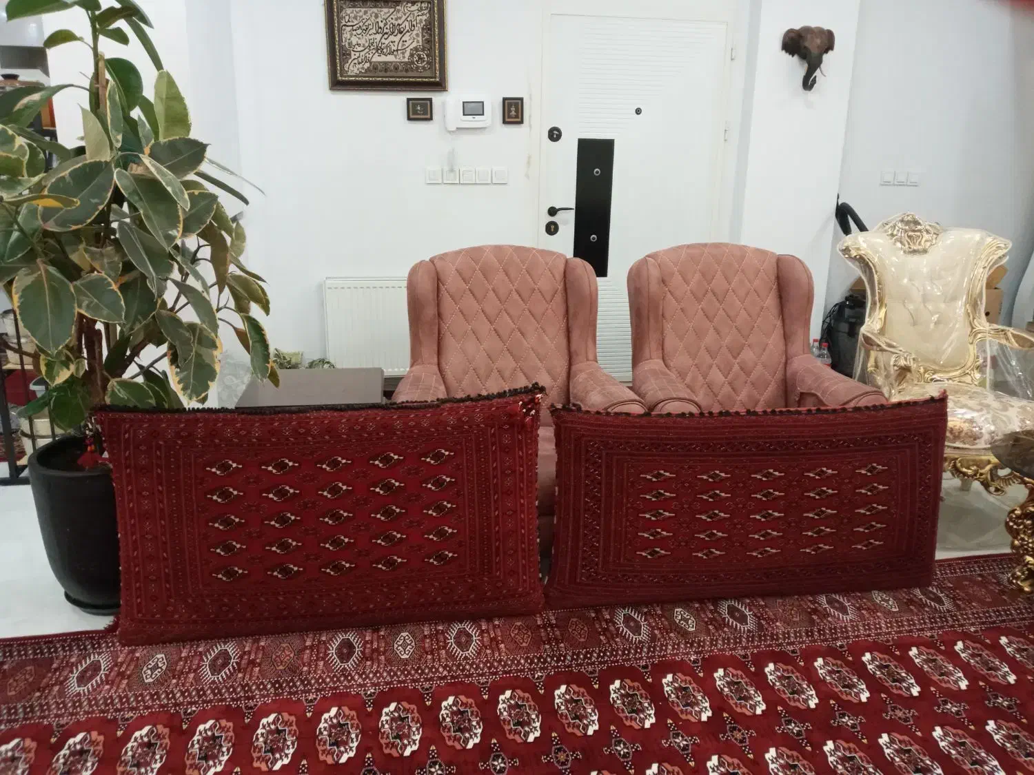 یک جفت پشتی جرگلان بزرگ|پشتی|مشهد, فرهنگیان (شهرک غرب)|دیوار