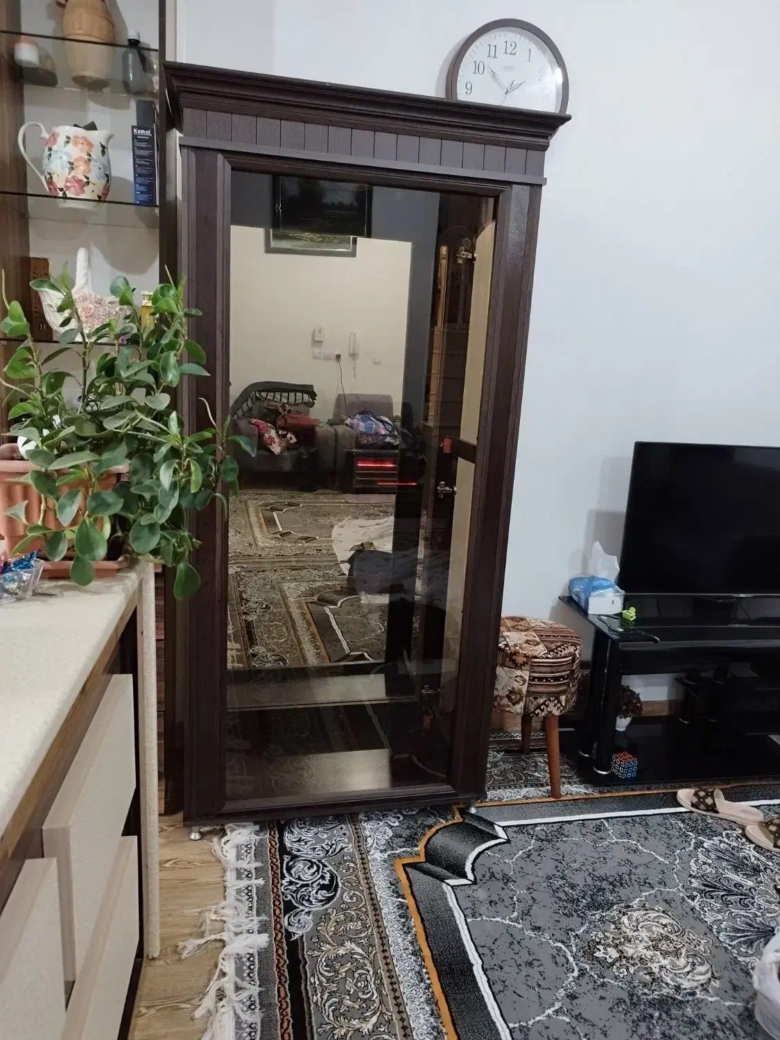 بوفه چوبی نوومیز تلوزیون|بوفه، ویترین، کنسول|رشت, لاکان|دیوار