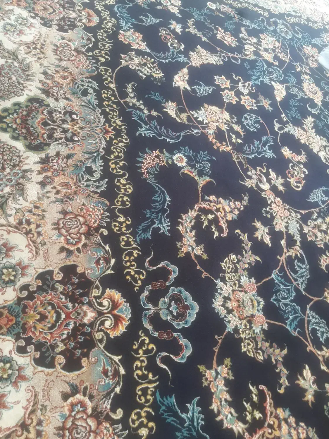 دوعدد فرش سرمه ایی ۹متری|فرش|بدره, |دیوار