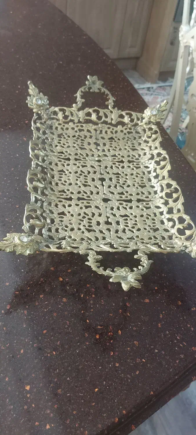 سینی برنز|ظروف سرو و پذیرایی|خرم‌آباد, |دیوار