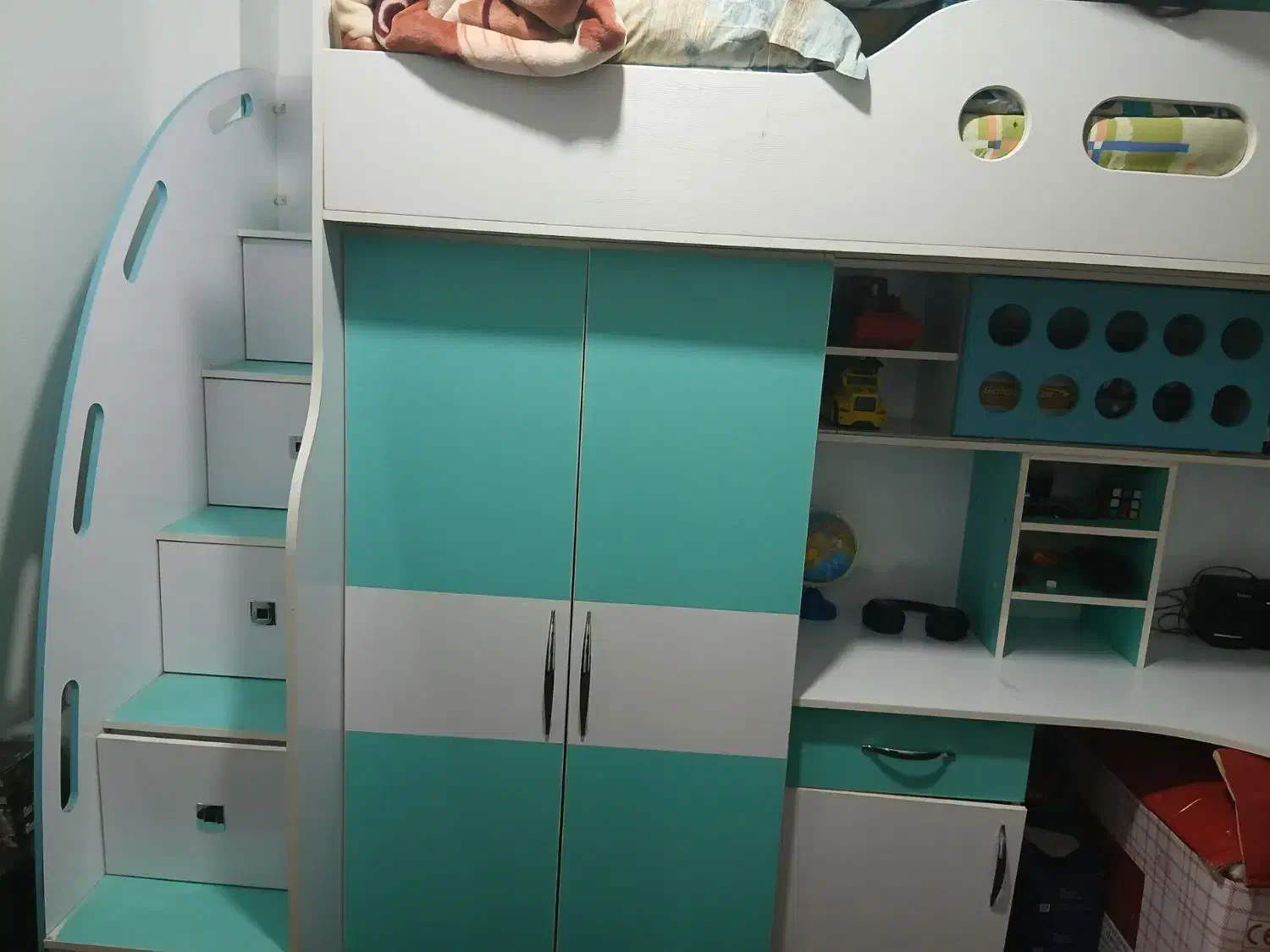 کمد لباس میز کامپیوتر و تختخواب م جا اسباب بازی|تخت و سرویس خواب|آزادشهر, |دیوار