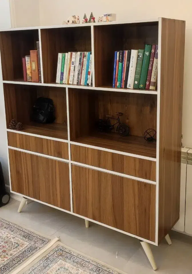 کتابخانه|کتابخانه، شلف، قفسه‌های دیواری|تهران, ابوذر|دیوار