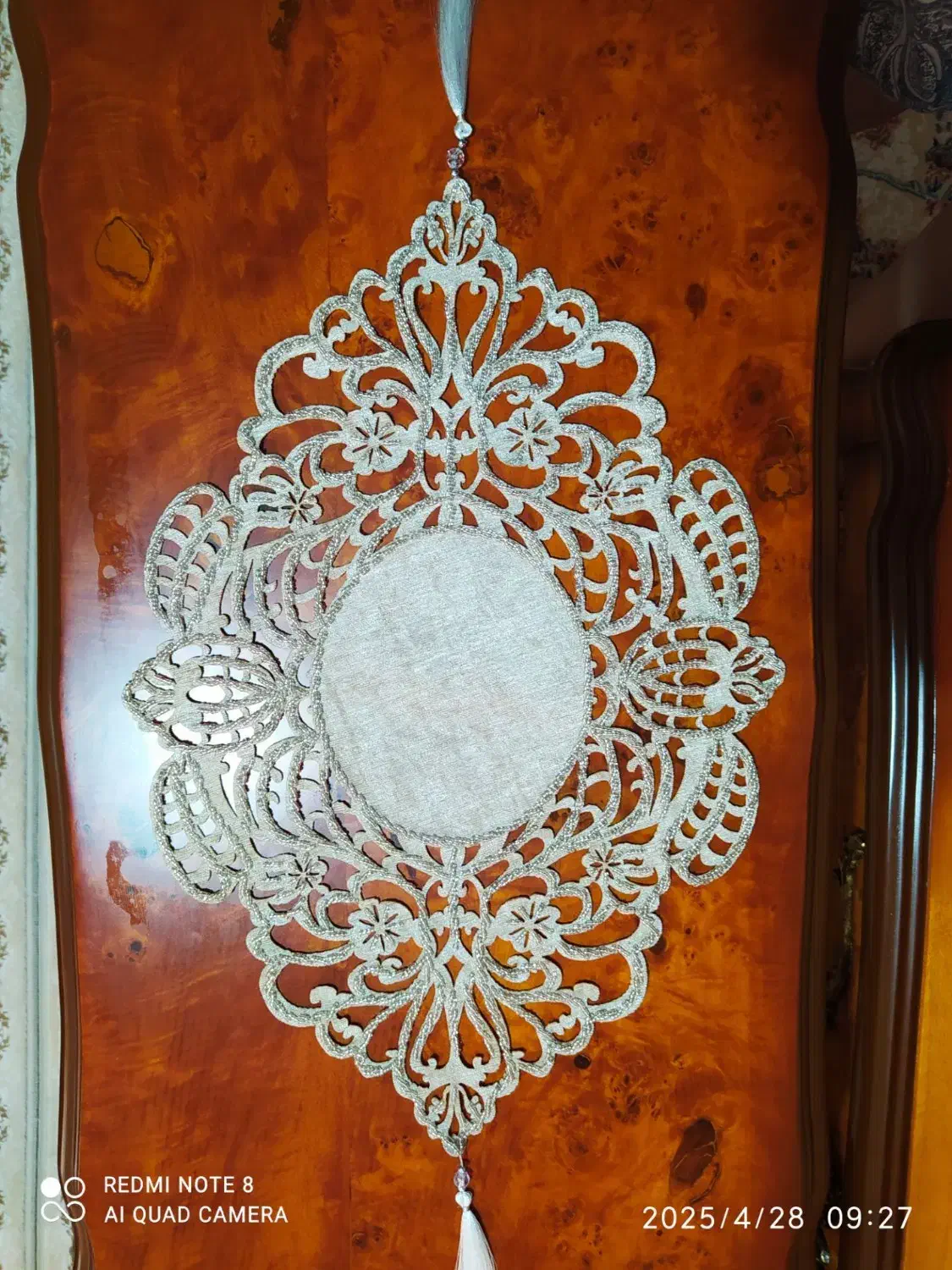 رومیزی کار شده روی مخمر شانل|پرده، رانر، رومیزی|سلماس, |دیوار