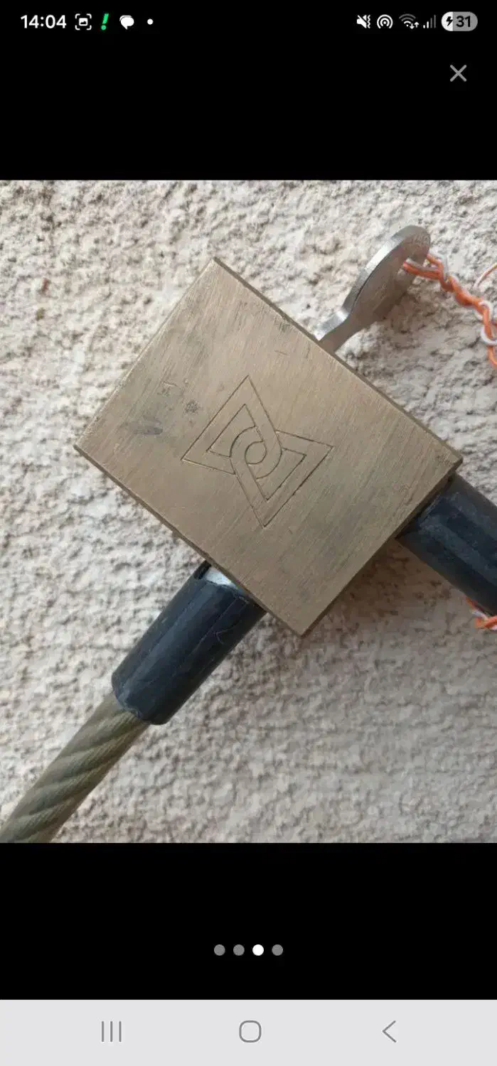 قفل سیم بکسلی تمام برنجی گیرا|دوچرخه، اسکیت، اسکوتر|زنجان, |دیوار