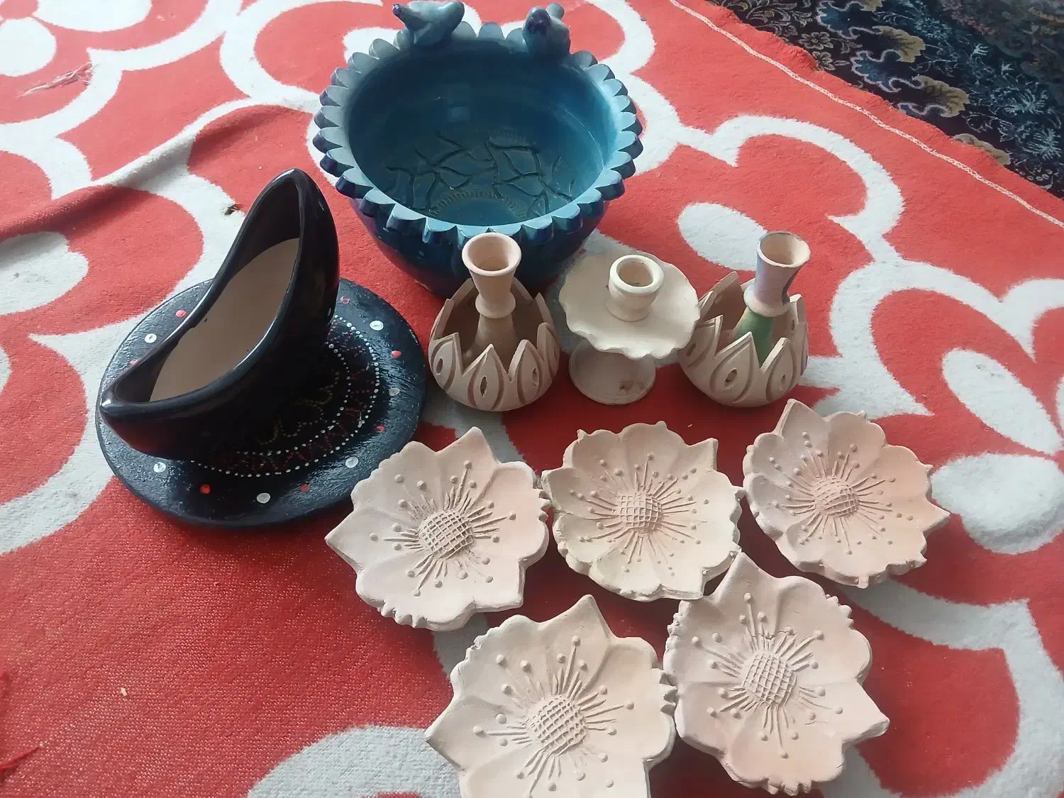 استخرماهی وتزیینی سفالی|صنایع دستی و سایر لوازم تزئینی|فیروزآباد (فارس), |دیوار