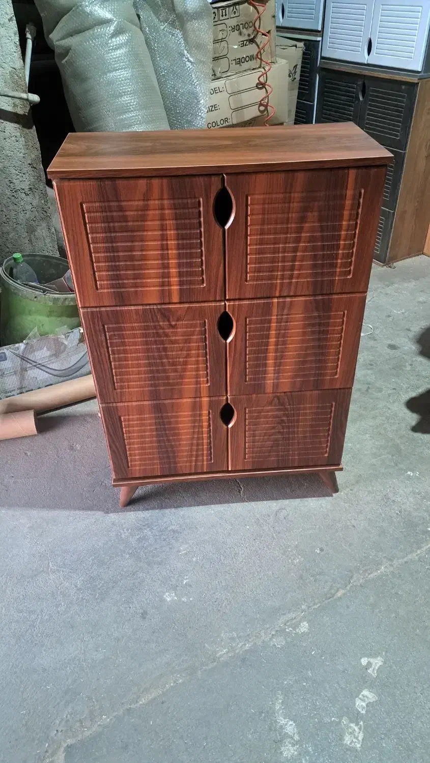 جاکفشی ۶ درب MDF جادار قهوه‌ای نو|جاکفشی، کمد، دراور|تهران, شهید رجایی|دیوار