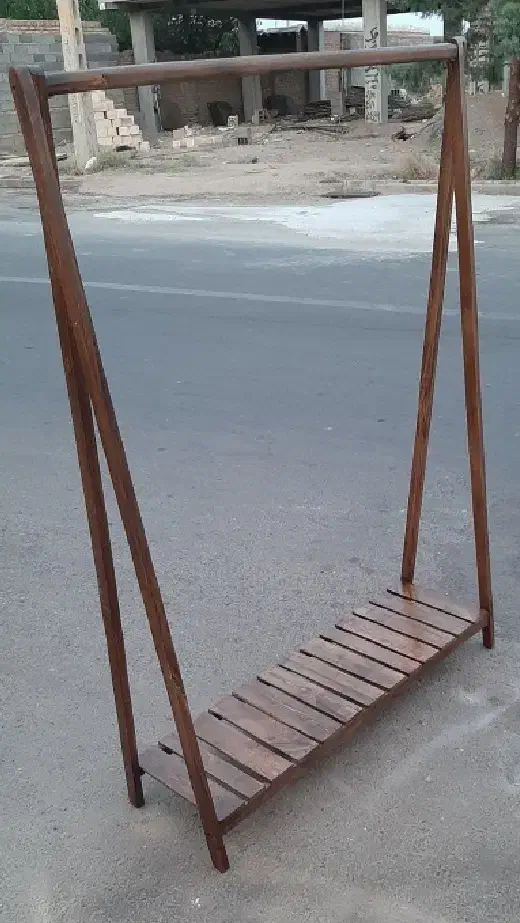 رگال لباس چوبی ساده|بندرخت و رختآویز|شبستر, |دیوار