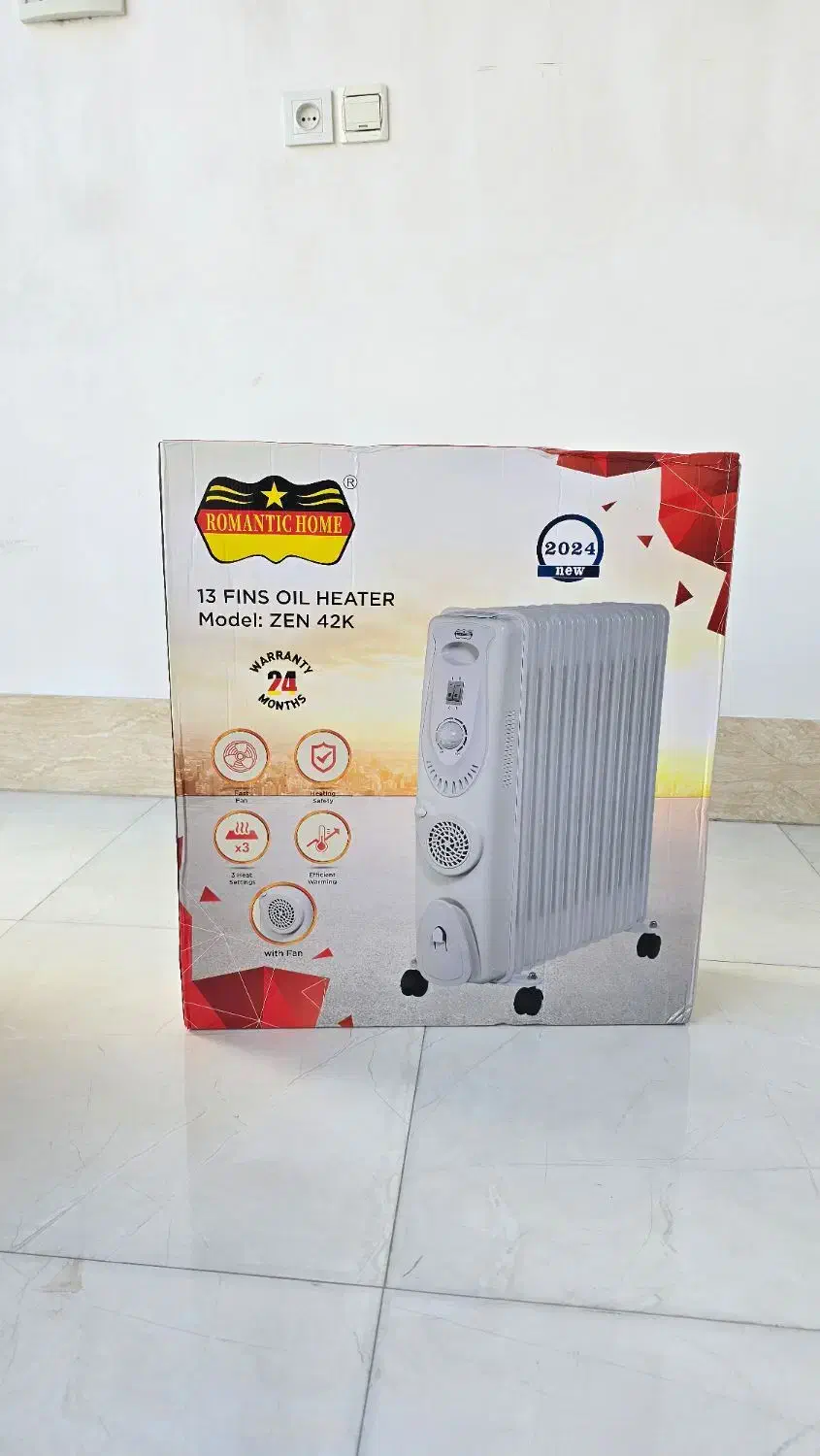 رادیاتور هیتر روغنی برقی ۱۳پره فن دار آکبند واردات|بخاری، هیتر، شومینه|مشکیندشت, |دیوار