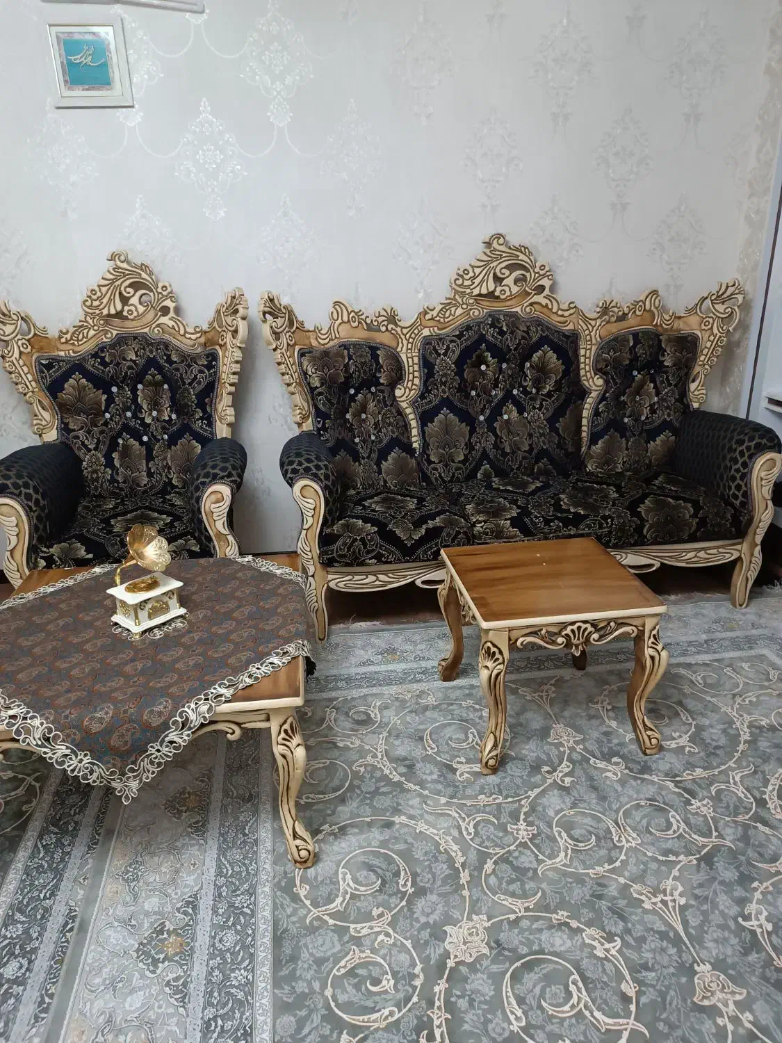مبلمان۷نفره بامیزوعسلی|مبلمان خانگی و میز عسلی|تهران, دولتخواه جنوبی|دیوار