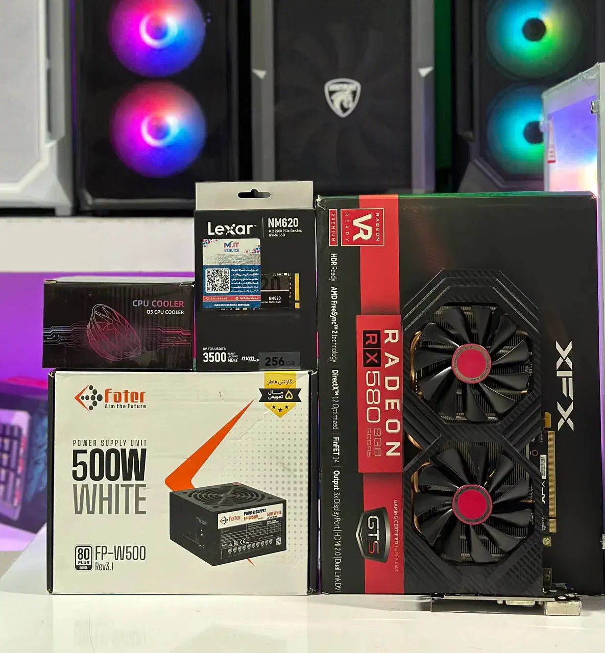 کیس گیمینگ نسل ۸ گرافیک RX580 8GB رم 16گیگ|رایانه رومیزی|مشهد, فلسطین|دیوار