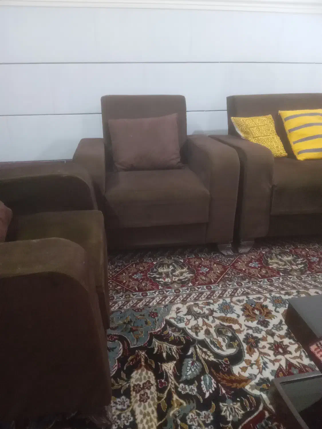 مبل ۷ نفره با میز وسط و سه عدد گل میز|مبلمان خانگی و میز عسلی|بهبهان, |دیوار