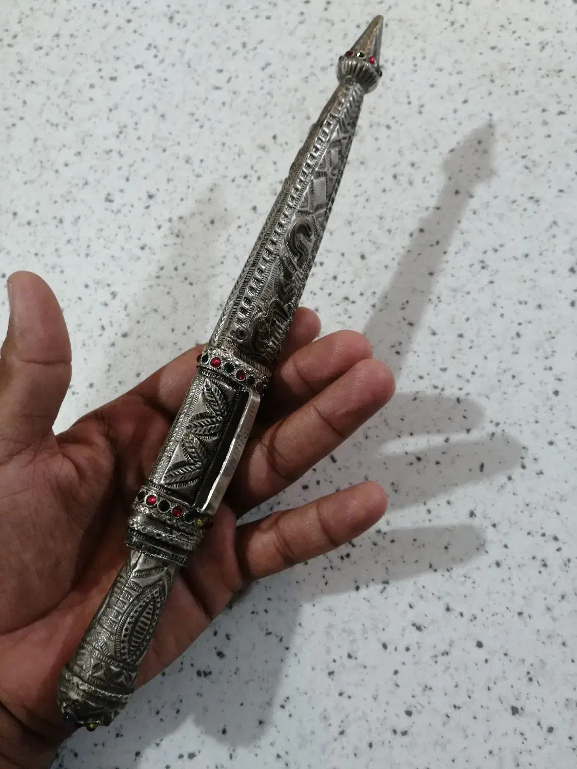 خنجر نقره چاقو|کلکسیون اشیاء عتیقه|قم, شهر قائم|دیوار