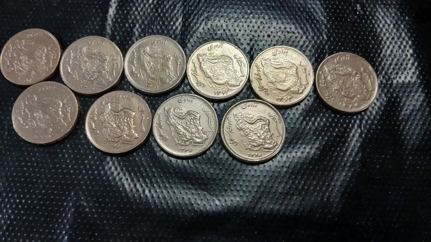 ۵تومنی مسی پک ۱۰عددی|کلکسیون سکه، تمبر، اسکناس|ابریشم, |دیوار