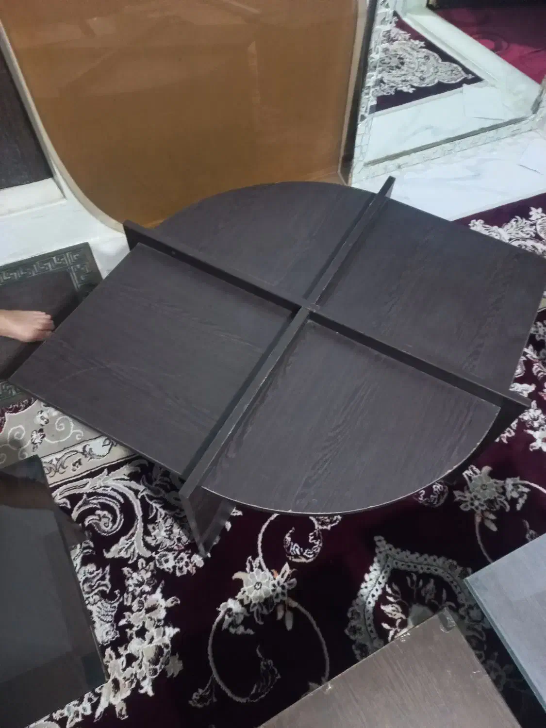 میز عسلی جلو مبلی قهوه ایی زنگ|مبلمان خانگی و میز عسلی|رباطکریم, نصیرشهر|دیوار