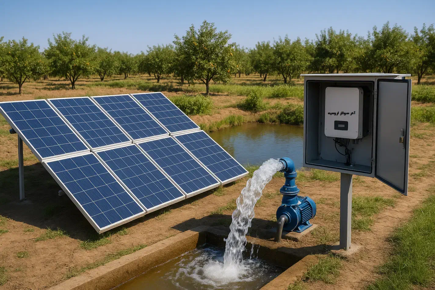 سیستم خورشیدی برق شناور ۷.۵اسب/پنل خورشیدی3فاز|مصالح و تجهیزات ساختمان|ارومیه, |دیوار