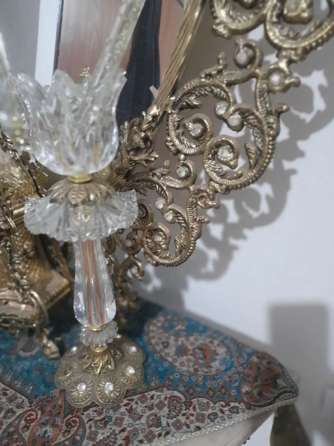 ایینه شمعدان برنز|صنایع دستی و سایر لوازم تزئینی|فردیس, فرامرزیه|دیوار