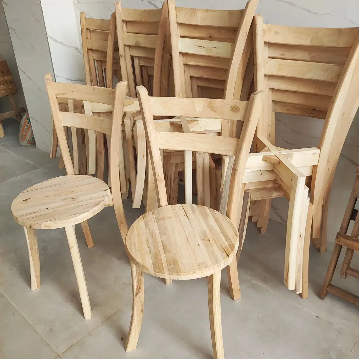 صندلی چوبی کف چوب|صندلی و نیمکت|قزوین, |دیوار