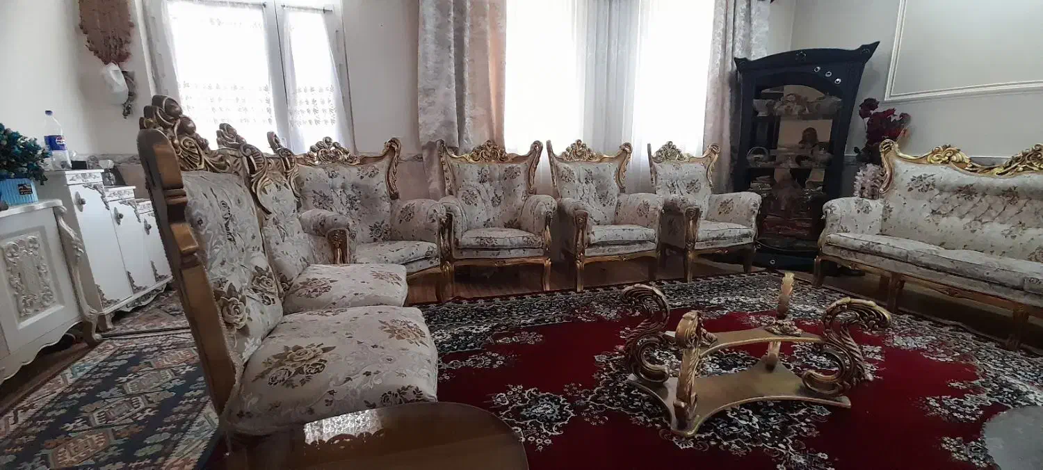 مبل استیل ۹ نفره تمام چوب|مبلمان خانگی و میز عسلی|نظرآباد, شهرک فرهنگیان|دیوار