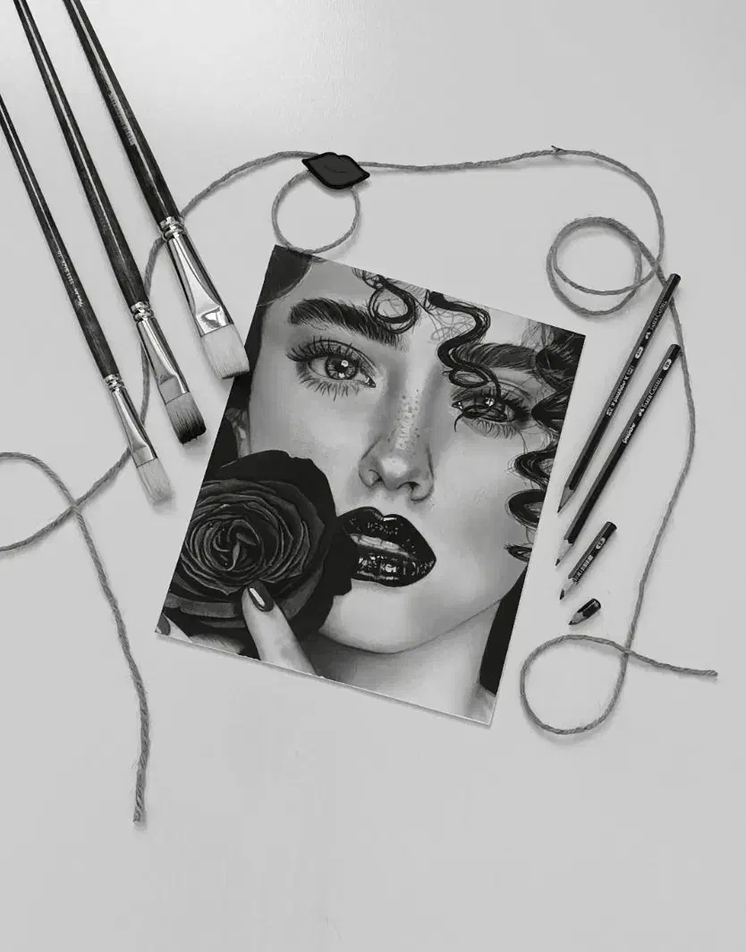 سیاه قلم|تابلو، نقاشی، عکس|مشهد, مهدی آباد|دیوار